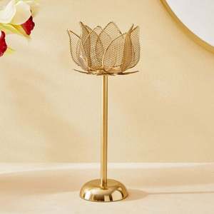 Bougeoir unique pour décor sophistiqué Bougeoir géométrique Lotus pour un style unique à la maison - Product Image 2