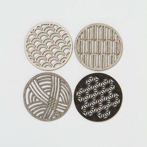 Posavasos personalizado moderno respetuoso con el medio ambiente 3,75 sublimación Hardboard Mdf Squarestone con posavasos trasero de corcho - Product Image 1