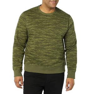 Sweat-shirt ample à col rond de couleur unie et à manches longues pour hommes pulls en tissu imprimé d'usine personnalisés pour le commerce extérieur - Product Image 2