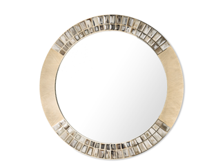 Miroir mural élégant à cadre en bois de manguier et corne fabriqué à la main pour la salle de montre de bureau à domicile ou le décor de restaurant - Product Image 4