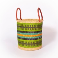 Grands paniers de rangement en jonc de mer panier à herbe de mer africaine prix bon marché articles de maison fabriqués à la main