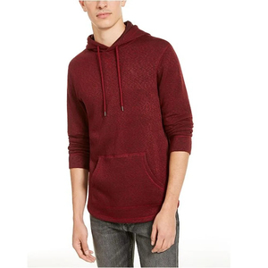 Sweat à capuche vintage pour homme lavé à l'acide en détresse Logo personnalisé brodé Streetwear coupe courte ample ourlet brut hiver sweat à capuche brut vierge - Product Image 4