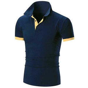 Vêtements de sport de golf imprimés avec logo personnalisé unisexe Vente en gros Tissu uni vierge pour polos pour hommes tricoté - Product Image 3