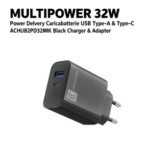 Cargador y Adaptador MULTIPOWER 32W con Entrega de Energía, USB Tipo-A y Tipo-C, ACHUSB2PD32WK, Negro - Product Image 3