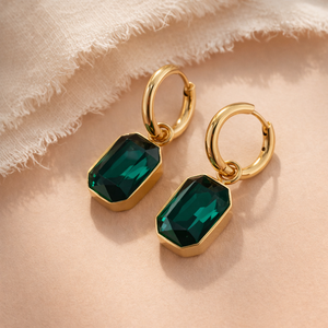 Pendientes de Aro Clara con Piedras de Circonio - Product Image 3