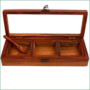 กล่องเครื่องเทศรูปหัวใจทำจากไม้ที่เป็นมิตรกับสิ่งแวดล้อมพร้อมพื้นผิวขัดเงาและการตกแต่งภายในที่อ่อนนุ่มสำหรับสินค้าที่ละเอียดอ่อน - Product Image 3