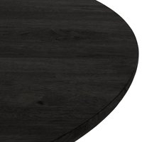 Mesa de Comedor de Diseño Escultural Negra con Atractiva Bola de Mármol Redonda en el Centro y Tapa Redonda, Nueva Mesa de Comedor Moderna de Madera