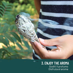 Encens naturel-Parfum revitalisant, nettoyant et rafraîchissant-Kit de 2 bâtonnets de sauge blanche-Smudge de sauge blanche - Product Image 6