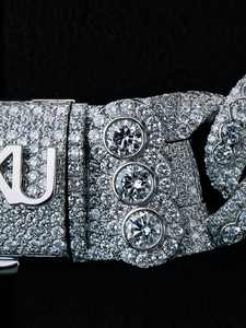 Collar Cubano con Corte Baguette Personalizado, Estilo Hip Hop, Chapado en Oro Rosa, Cadena Cubana de Plata 925, Joyería Fina para Hombre - Product Image 3