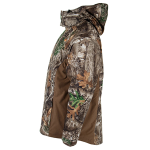 Combinaison de chasse au canard en toile d'hiver de haute qualité, pantalon à bretelles camouflage, impression de logo personnalisée, imperméable, coupe-vent, respirant, vente en gros - Product Image 2