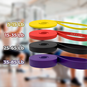 Set di Bande di Resistenza Pesanti con 11 Pezzi, Tubi per Allenamento in Lattice Naturale e Barra in TPE e Nylon per Esercizi a Casa - Product Image 1