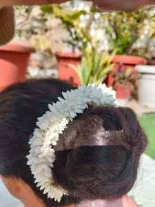 Gajra Bun Artificial Jasmine Mogra Flower Hair Gajra Juda Decoration Phool for WomenJuda Bun Realistic Hair Accessory for Girls - Product Image 5