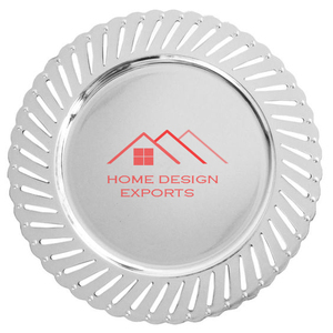 Assiette de présentation en métal en aluminium Assiette de présentation de luxe Assiette de service de cuisine Assiette de service décorative en or rose - Product Image 2