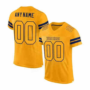 Impression par sublimation personnalisée maillot de football européen meilleure qualité brodé prêt à expédier vêtements de sport bleus maillots de football pour hommes - Product Image 3