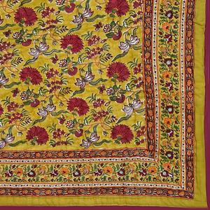 Edredón Kantha de algodón orgánico de alta calidad, tamaño Queen, estilo bohemio, hecha a mano colcha de retazos, edredón estampado de estilo indio suave - Product Image 4