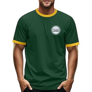 Camisetas ajustadas de algodón de manga corta para hombre, camisetas ligeras de algodón de manga corta UPF 50 + - Product Image 1