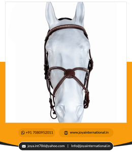 Plegable BR033 Calidad Cuero Headstall Figura 8 Brida con tachuelas brillantes Diseño Horse Products - Product Image 6