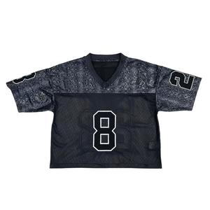 2025 hombres personalizados Vintage de gran tamaño Boxy Jersey Unisex fútbol americano Streetwear malla camiseta para Unisex - Product Image 1