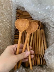 long <b>wooden</b> spoon <b>heart</b> shape wholesale vietnam supplier - Product Image 3