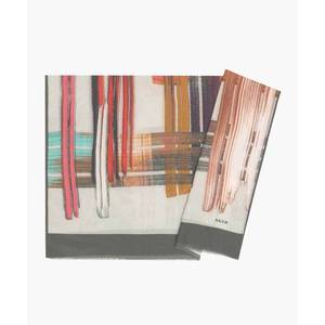 Ensemble de foulards de mode - Écharpe colorée en soie et coton Aker 75x200 - Product Image 2