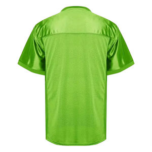 Camiseta de Entrenamiento Personalizada de Fútbol Americano, Malla Verde de Poliéster, Cuello en V, Transpirable - Product Image 2