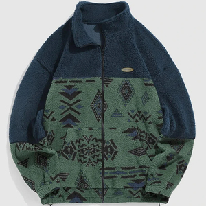 Chaqueta polar Sherpa personalizada de alta calidad con cremallera y esponjosa para hombre, chaqueta polar para exteriores, diseño cálido y elegante - Product Image 2