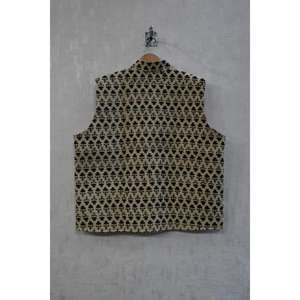 Chaleco Acolchado de Algodón para Mujer, Sin Mangas, con Cierre de Botones, Ecológico, Informal, de Invierno, Hecho a Mano, con Estampado Étnico, Lavinas - Product Image 4