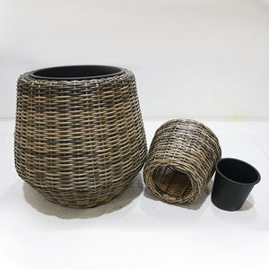 Artex Dong Thap-Juego de macetas duraderas ecológicas de mimbre polivinílico para el hogar y el jardín, interior y exterior - Product Image 4