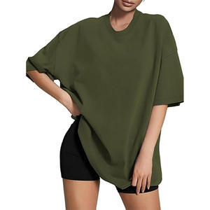 Camiseta extragrande personalizada de talla grande para mujer, estilo informal con logotipo de corte holgado, Camiseta extragrande de tendencia para mujer - Product Image 1