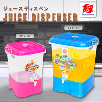 Distributeur d'eau en plastique grande capacité 10L Twins Dolphin GH 3815(WD) pour cuisine, boissons gazeuses/jus/boissons, usage domestique malaisien
