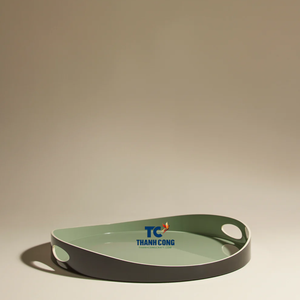 Plateau de service en bois laqué fait à la main de meilleure qualité plateaux de service de couleur les plus récents pour la vaisselle de restaurant alimentaire Fabriqué au Vietnam - Product Image 1