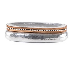 Bandejas de Servicio de Metal con Acabado Brillante, Bandeja de Servicio de Alimentos de Primera Calidad, Decoración para Mesa de Comedor de Hotel y Hogar, Color y Tamaño Personalizados - Product Image 2