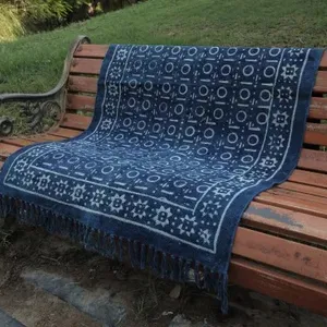 럭셔리 블루 거실 수제 실크 페르시아 깔개 및 카펫