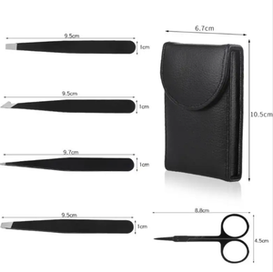 Fabricant de kit de beauté 5 pièces en acier inoxydable de qualité supérieure pince à épiler pour allonger les cils ANAAIF - Product Image 3