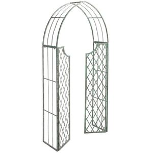 Tonnelle de jardin glorieux d'entrée arquée en fer vert antique pour décoration de scène de réception de fête de cérémonie de mariage bébé douche 2023 - Product Image 1