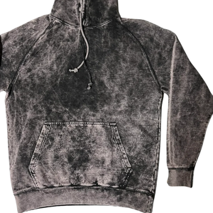 Sudadera con Capucha Gris Oscuro Lavada al Ácido, Efecto Vintage Stone Wash, Sudadera Extra Grande de Felpa Suave de Algodón, Ropa Casual de Calle para Invierno - Product Image 5