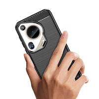 Étui de téléphone de haute qualité en fibre de carbone TPU brossé avec peinture UV, antichoc, anti-chute, léger, couleur unie, Nova12 Ultra Mate60 50