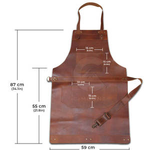 Correas ajustables para cocina y taller Delantal de cuero de seguridad industrial Delantal de cuero personalizado - Product Image 2