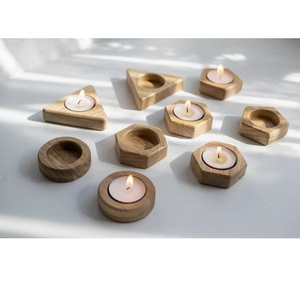 Bougeoirs en bois Bougeoirs durables fabriqués à la main - Product Image 1