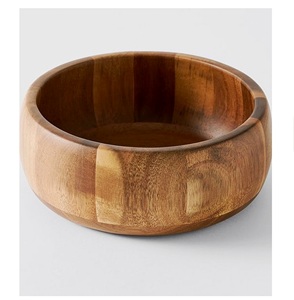 Acacia Wood Flat Bowl 6 Top Selling Salad Bowl Platter Customized Size Made In India - Product Image 4
