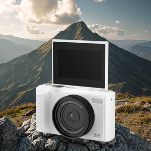 High-Definition <b>Flip</b> Selfie <b>Screen</b> 80MP Professional 5K 18x Zoom Built-in LED Fill Light Children Compact Point Shoot <b>Camera</b> - Product Image 2