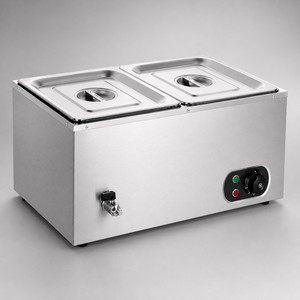 Bain-marie électrique commercial à double cuve 1,5 kW pour la restauration – Exportation pour revendeurs d'équipements de restaurant - Product Image 1