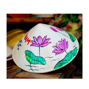 Chapeau en bambou conique de feuille de palmier tissé à la main traditionnel Non La Hat chapeau artistique pour cadeau souvenir 2025 - Product Image 4