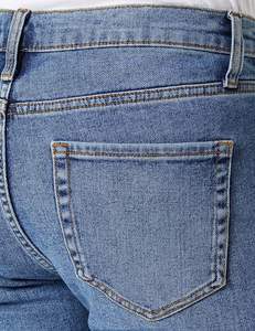 กางเกงยีนส์ผ้ายีนส์ระบายอากาศได้ดีขนาดกลางสำหรับผู้ชาย - Product Image 4