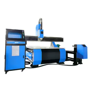 Distribütör fiyatı Cnc router ile 4 eksen döner 3D ahşap mobilya gravür ahşap oyma kesme gravür makinesi