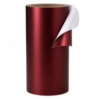 Film de protection de peinture TPU rouge métallisé mat en gros, 7,5 mil, auto-réparant, sans bulles, film de covering automobile premium à changement de couleur