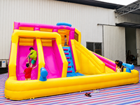 Château gonflable multifonctionnel JIALE en PVC avec piscine à balles et toboggan, couleur personnalisable, utilisation intérieure/extérieure, prix de gros