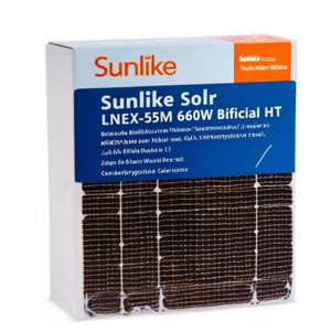 Panneau solaire monocristallin bifacial HJT à demi-cellules Sunlike Solar LNEX-505M 660W - Product Image 2
