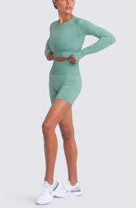 Mallas de compresión de Yoga de cintura alta, conjunto de Yoga para mujer, último estilo de tendencia, conjunto de Yoga cómodo transpirable - Product Image 6