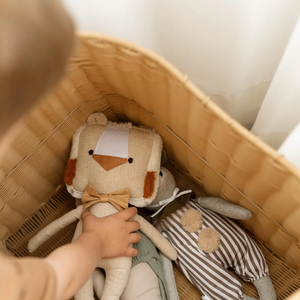 Cesta de Almacenamiento Infantil de Mimbre de Ratán con Forma de Unicornio Hecha a Mano, Decoración del Hogar - Product Image 2